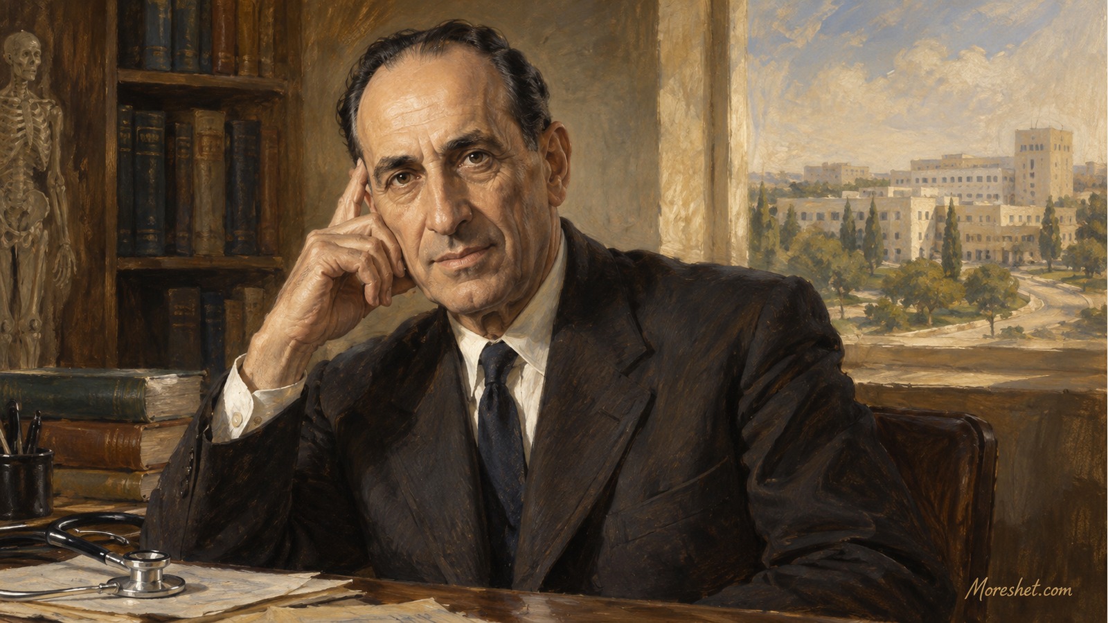 Chaim Sheba — AI-generated artistic portrait