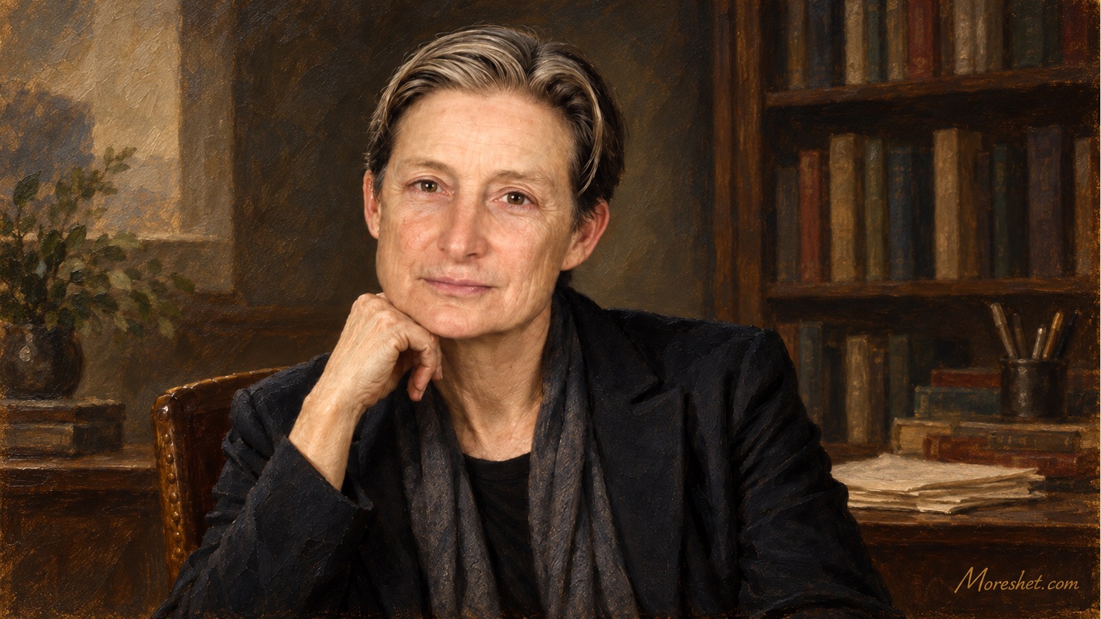 Judith Butler — AI-generated artistic portrait