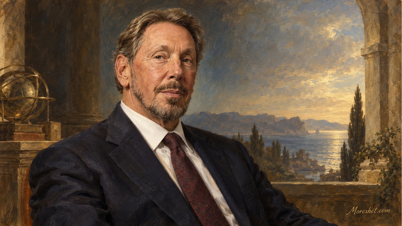 לארי אליסון — דיוקן אמנותי שנוצר באמצעות בינה מלאכותית