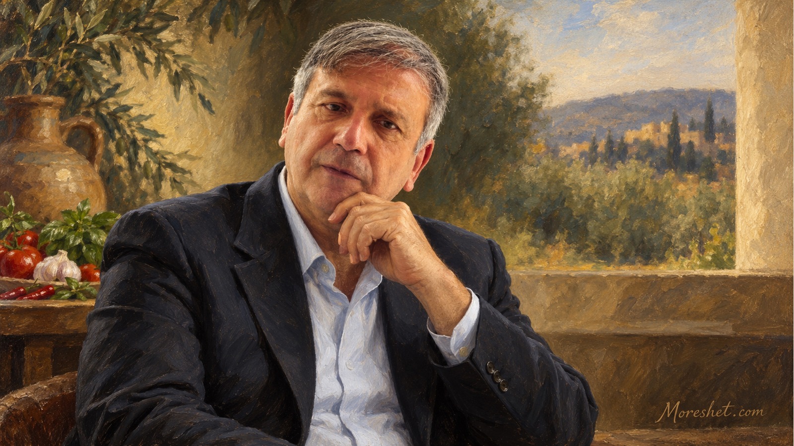משה בדש (פיקנטי) — דיוקן אמנותי שנוצר באמצעות בינה מלאכותית