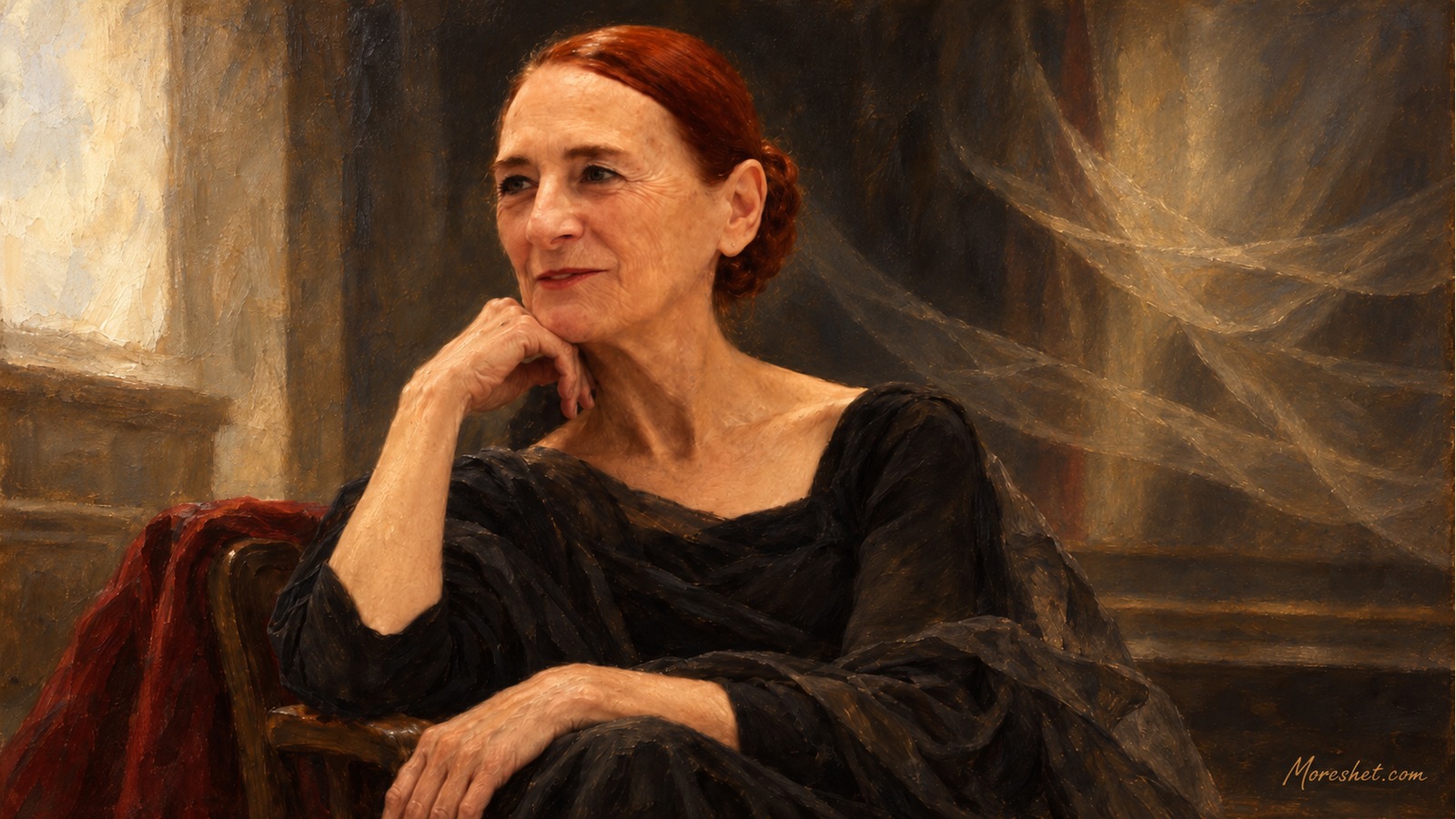 Rina Schenfeld — AI-generated artistic portrait