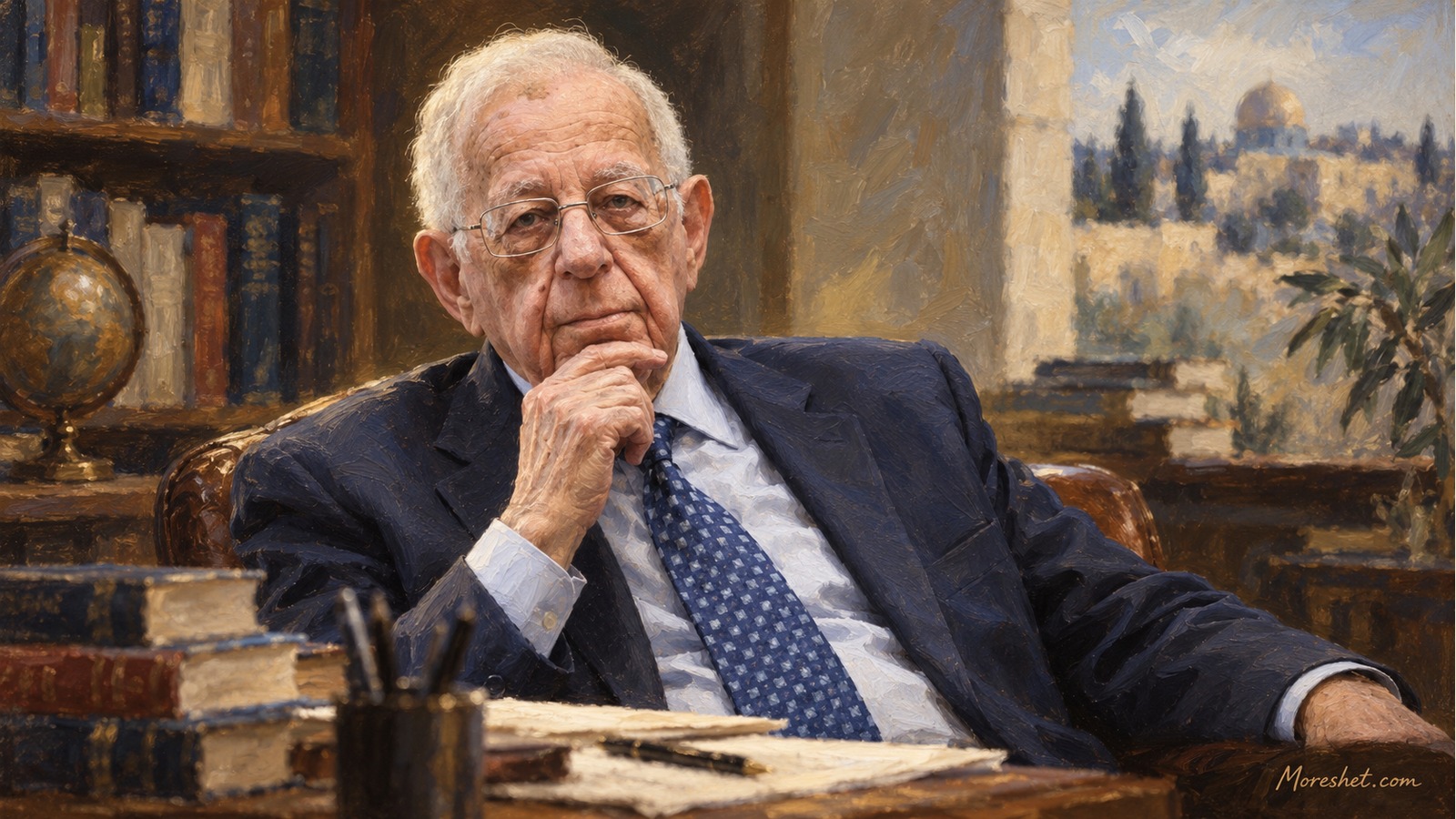 שלמה אבינרי — דיוקן אמנותי שנוצר באמצעות בינה מלאכותית